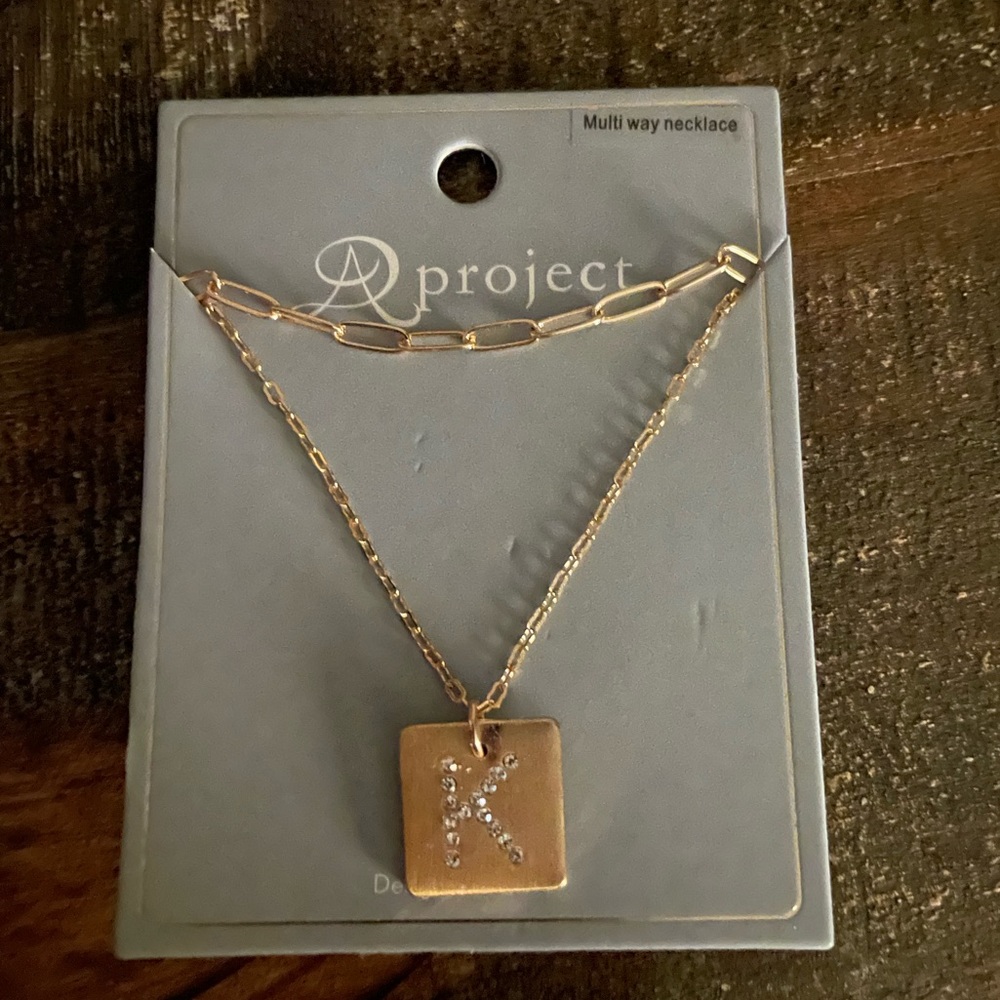 Initial “k” necklace